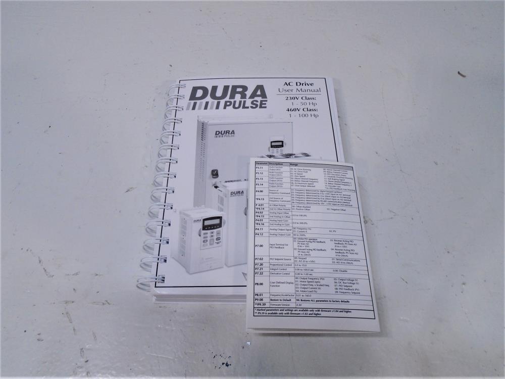 Dura Pulse 5 HP, 460V, 3 PH AC Drive, GS3-45P0+W14210092
